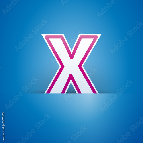 Logo slot with letter X # Vector