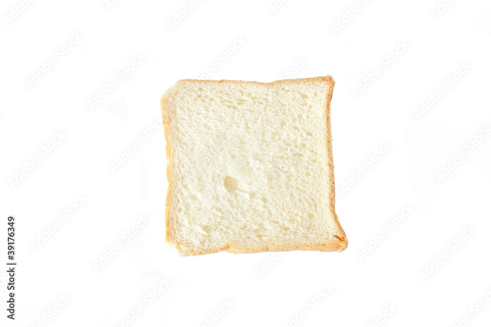 Bread slices isolated on white background