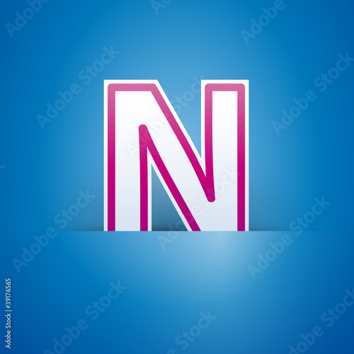 Logo slot with letter N # Vector
