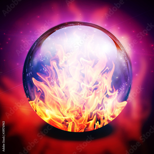 Obraz na płótnie Fire in diviners sphere