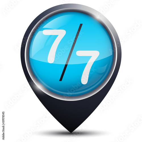 Symbole glossy vectoriel  7j / 7j