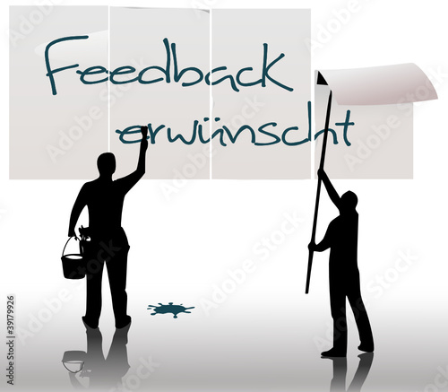 Werbebanner mit Personen - Feedback