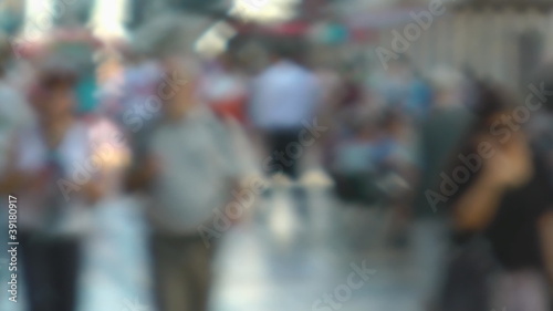 Wallpaper Mural Blurred people in city walking street Torontodigital.ca