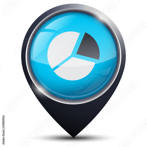 Symbole glossy vectoriel diagramme circulaire