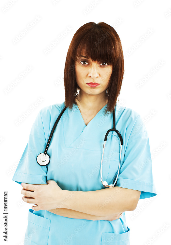 Nurse / young doctor portrait. Nurse / young doctor portrait.