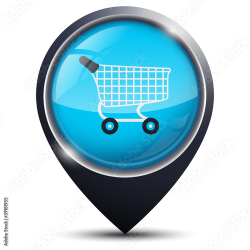Symbole glossy vectoriel grande surface / caddie