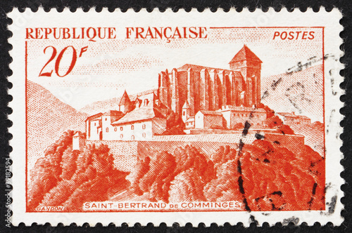 Postage stamp France 1933 Abbey of St. Bertrand de Comminges