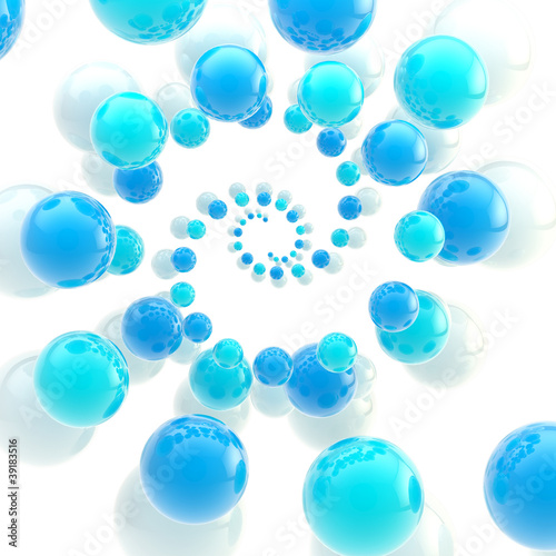 Twirl made of spheres as an...
