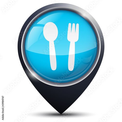 Symbole glossy vectoriel restaurant