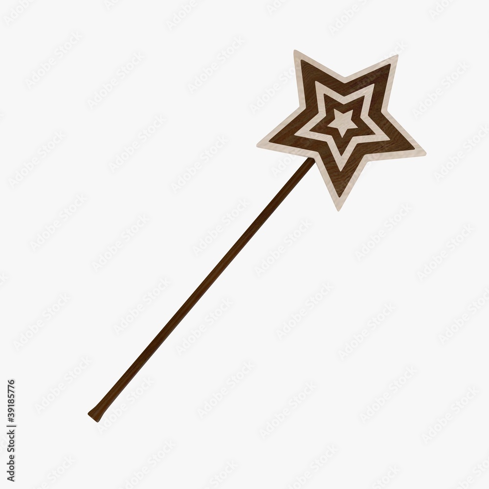 3d render of magic wand 3d render of magic wand