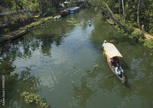 India. Canali d'acqua in Kerala. photo