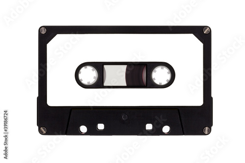 Kassette einzeln, isoliert auf weißem Hintergrund