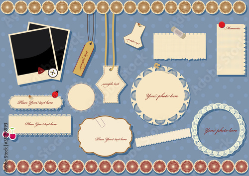 scrapbook elements. vector illustration