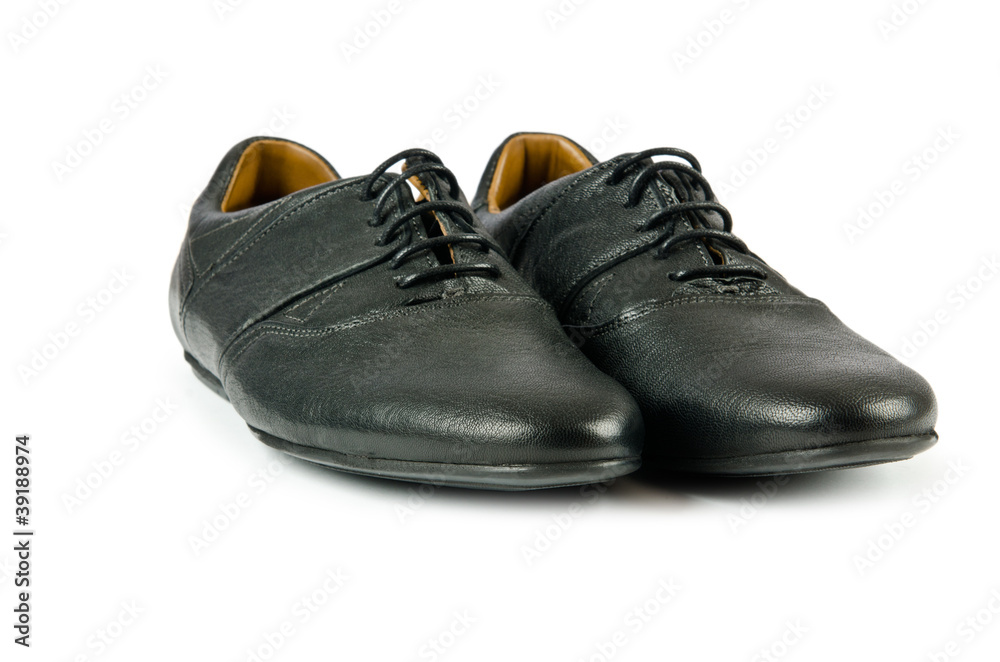 Black female shoes isolated on white Black female shoes isolated on white