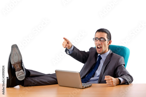 Businessman sitting at the desk