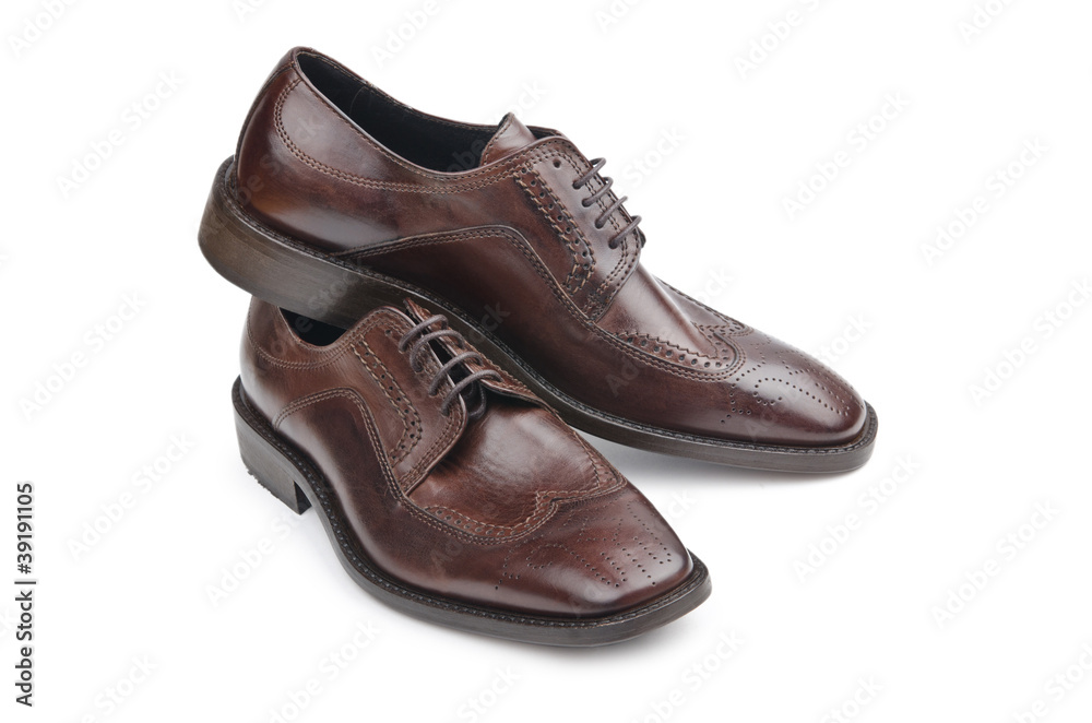 Male shoes in fashion concept Male shoes in fashion concept