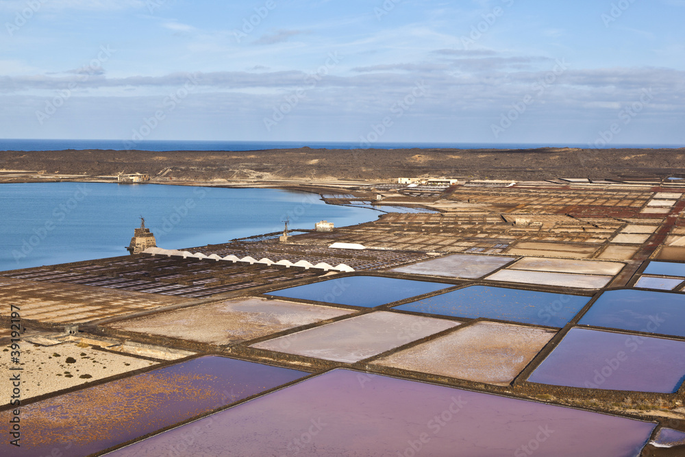 Fototapeta premium Salt refinery, Saline from Janubio, Lanzarote