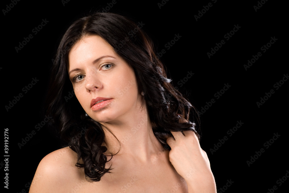 girl with bare shoulders girl with bare shoulders