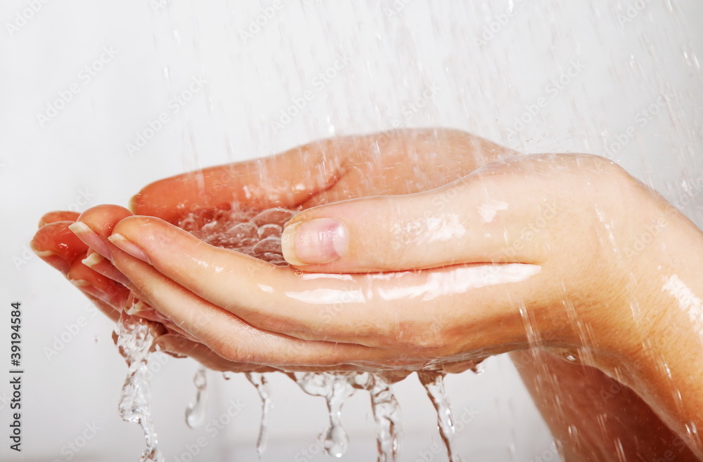 hand in shower hand in shower