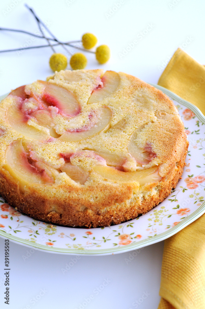Summer fruit cake with peaches Summer fruit cake with peaches