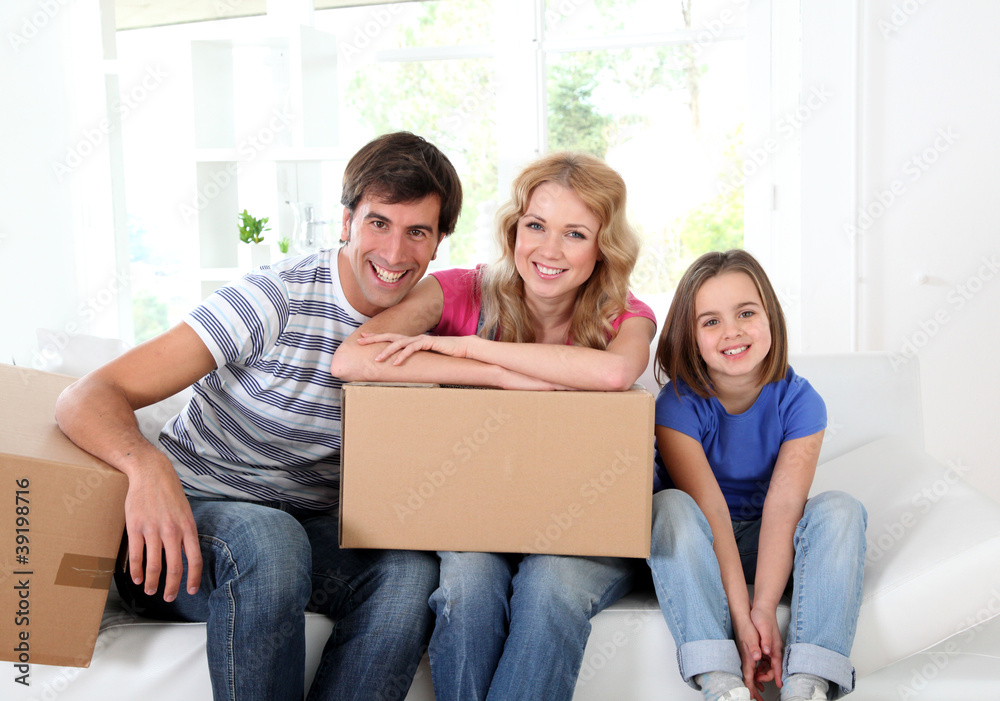 Family moving in new house