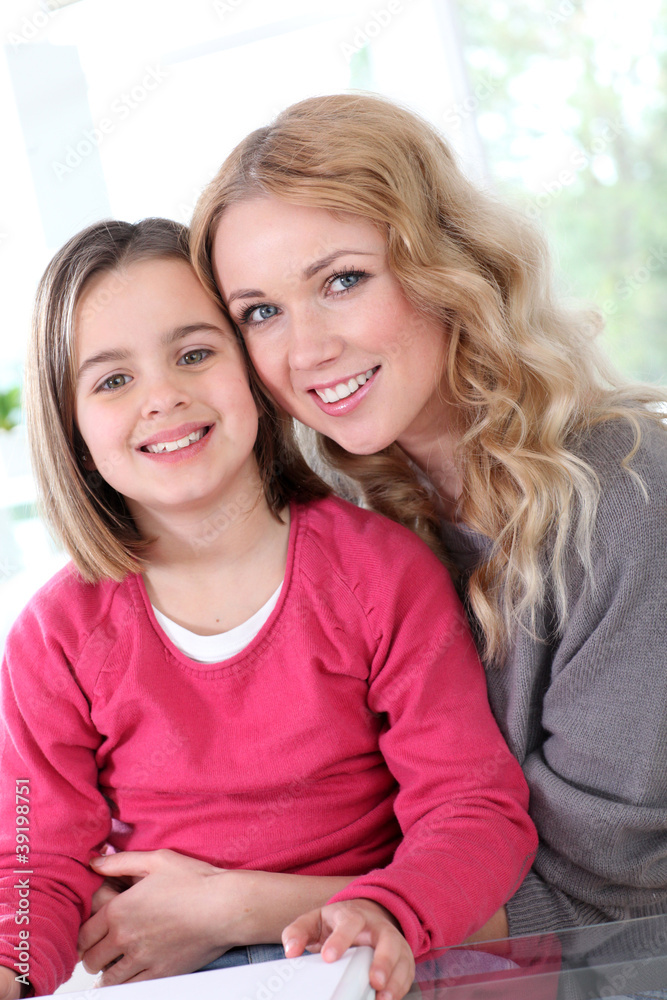 Portrait of happy mother and daughter Portrait of happy mother and daughter