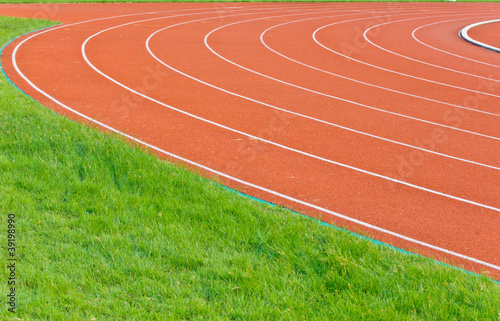 Curve of running track
