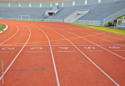 Running track and stadium