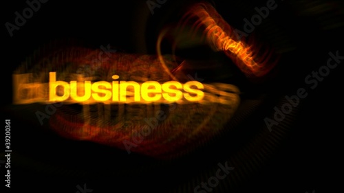 Business words in abstract motion