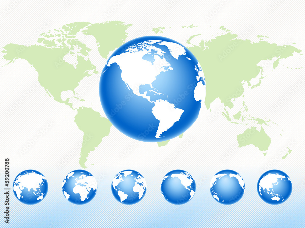 Set vector globes. EPS 10