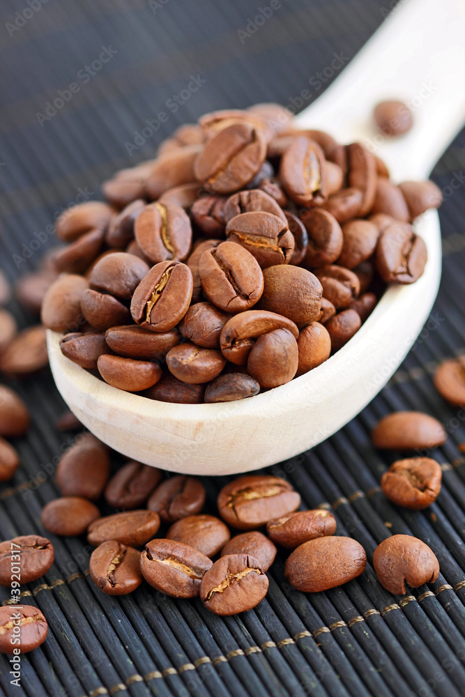 coffee in spoon, background texture coffee in spoon, background texture