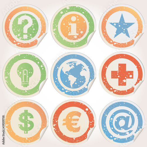 Set of vintage retro badges and labels