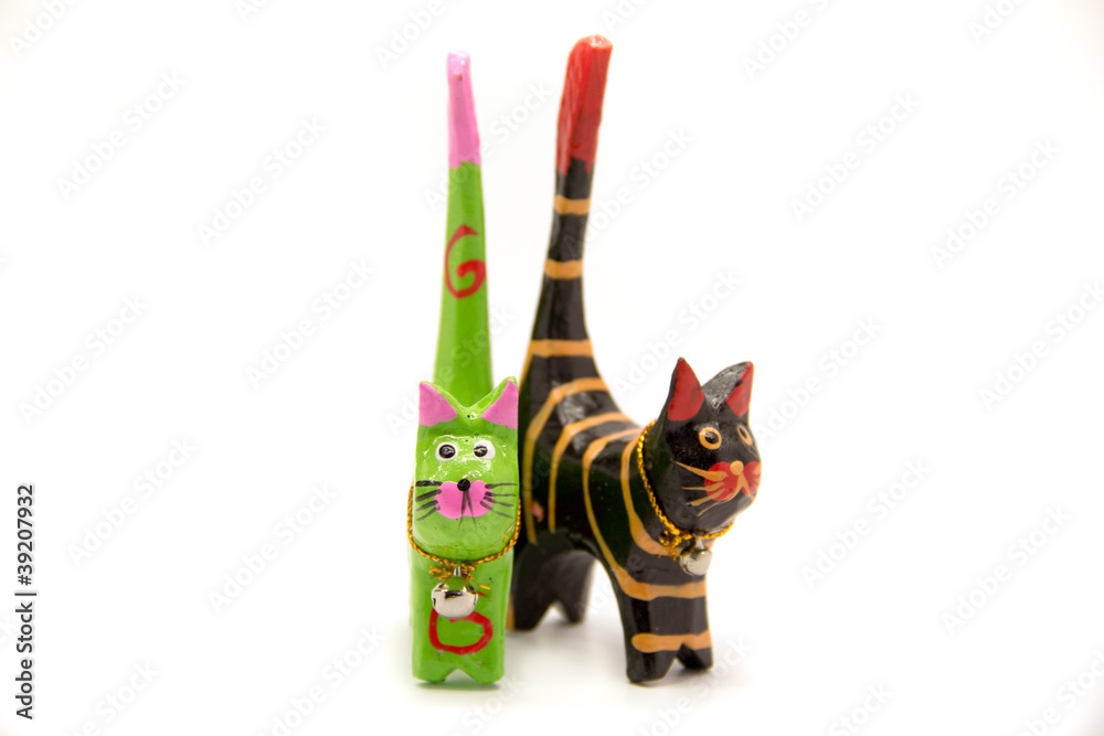 wooden cats