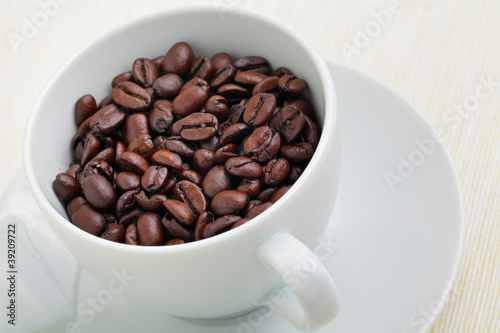 coffee beans in cup