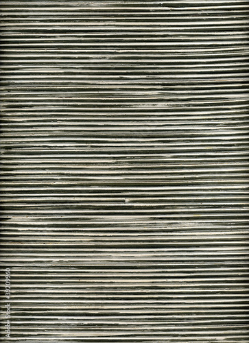 closeup black and white striped rattan background