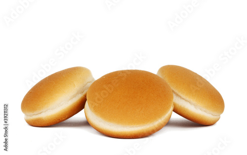 hamburger buns isolated