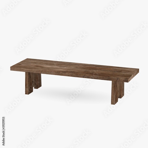 3d render of medieval bench