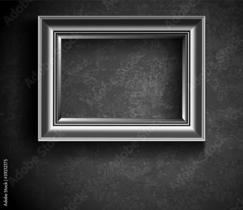 Grunge Picture Frame on Beton Wall