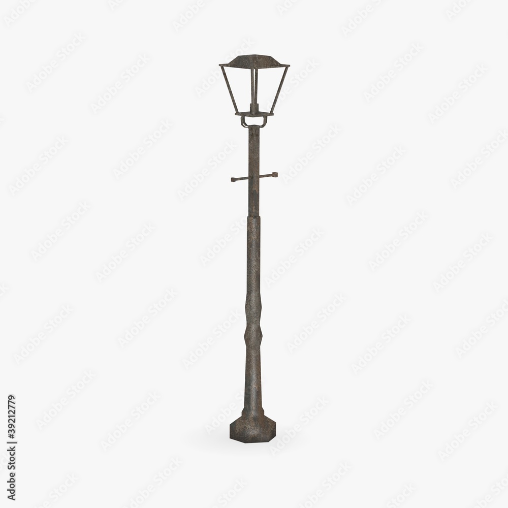 3d render of old street lamp 3d render of old street lamp