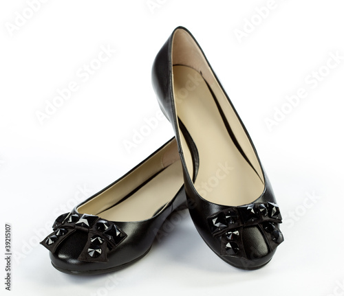 Pair of black flat shoes