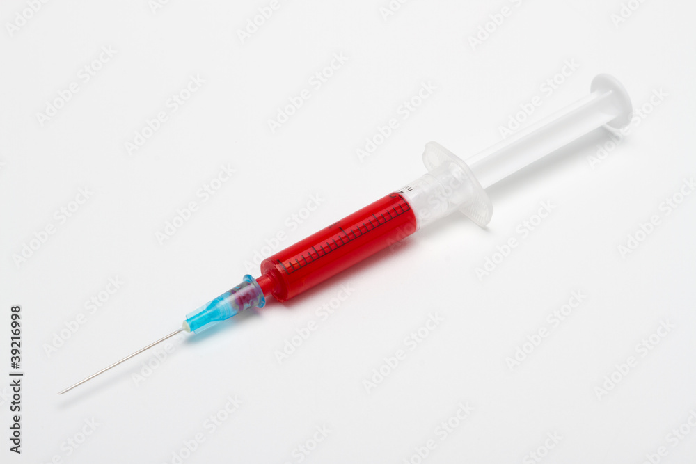 Syringe with blood Syringe with blood