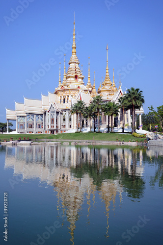 The reflection of Temple in water,Thaialnd