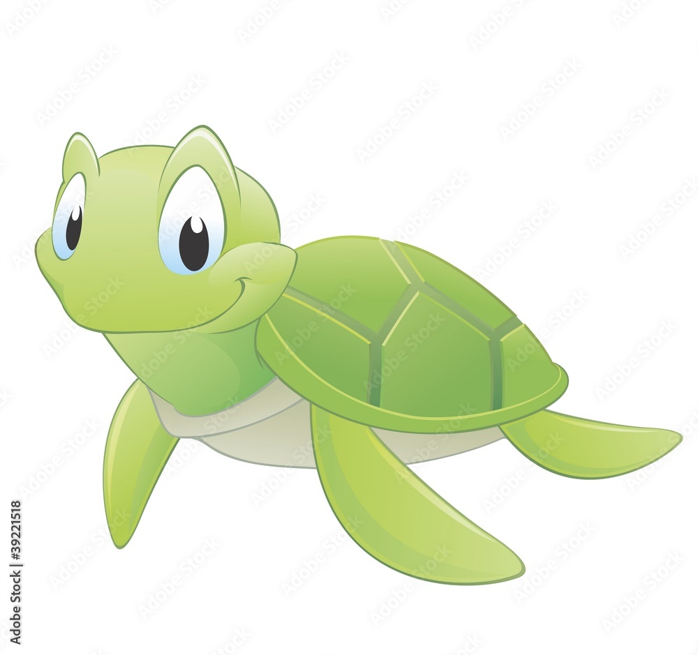 Cartoon Turtle Stock Vector | Adobe Stock