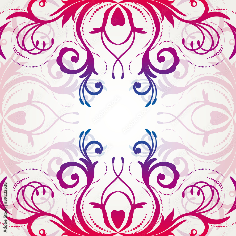 Abstract floral background with oriental flowers. Abstract floral background with oriental flowers.