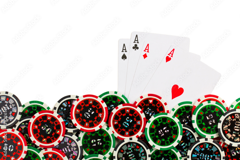 Obraz premium playing cards and poker chips