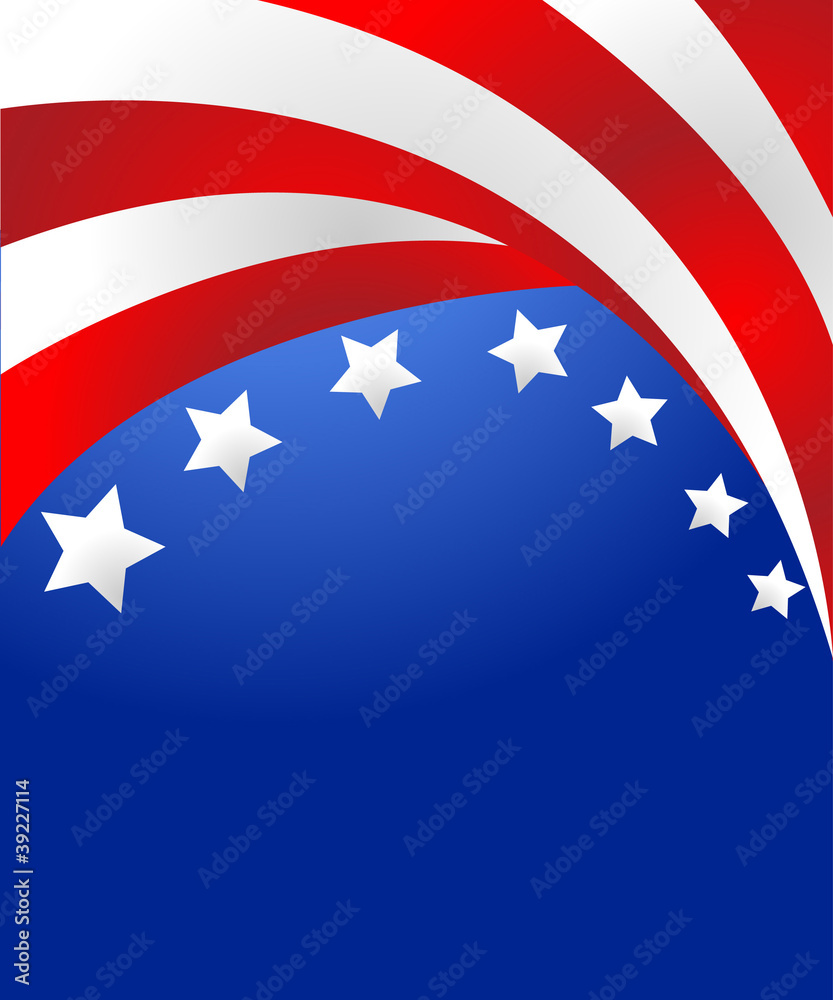 Fototapeta USA flag in style vector