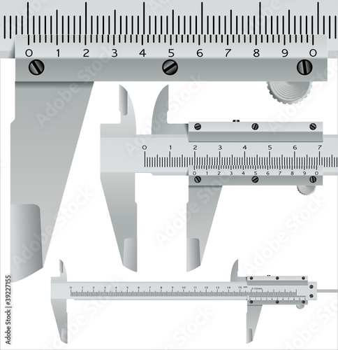 calliper square, realistic measuring object