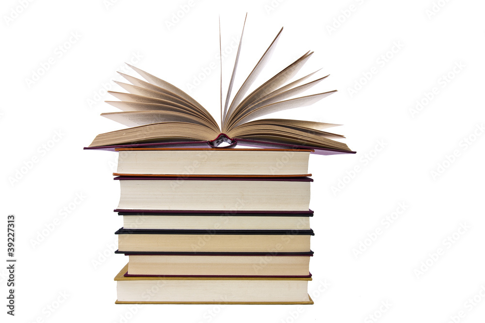 Fototapeta premium libros aislados en fondo blanco