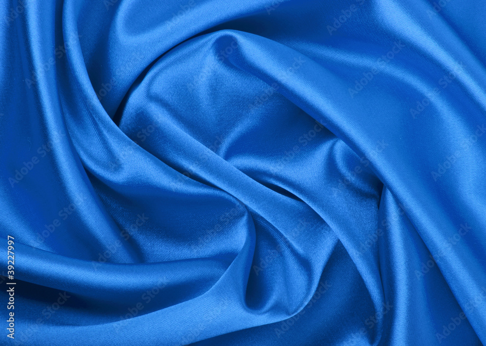 Obraz premium Smooth elegant blue silk background