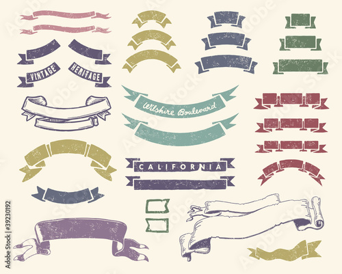 Vintage ribbons set